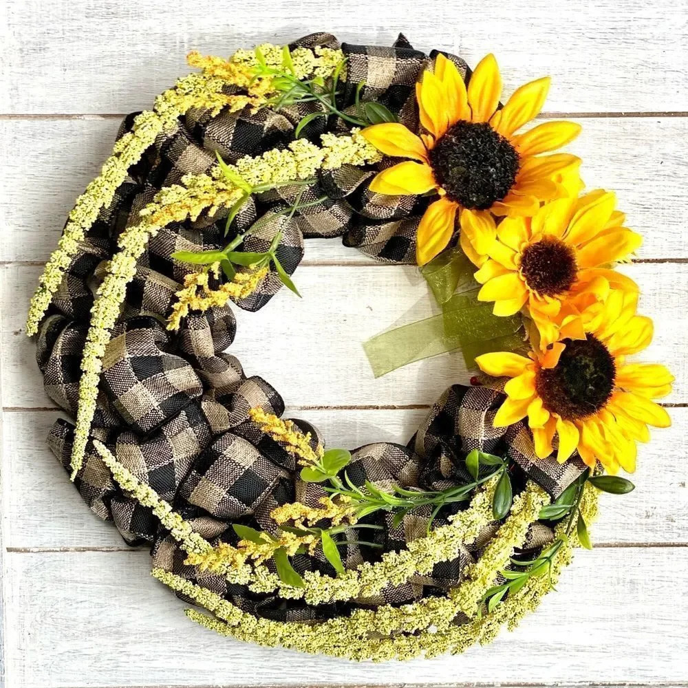 Handmade Sunflower Wreath
